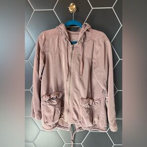 American Eagle Dusty Pink Hooded Utility Jacket
